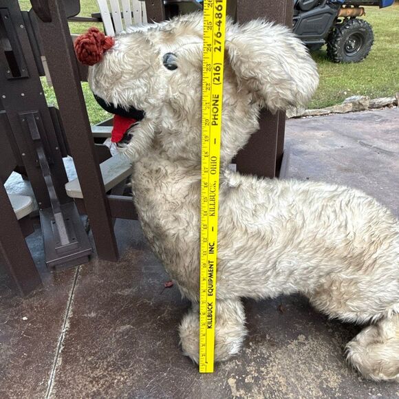 Vintage Elka large plush dog stuffed animal 1950s 25” old toys collector - Picture 10 of 11